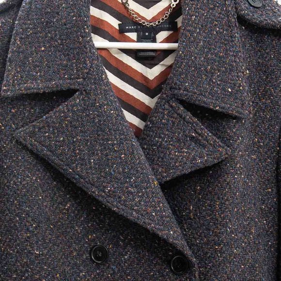 Marc by Marc Jacobs Double Breasted Tweed Pea Coat - Picture 3 of 3